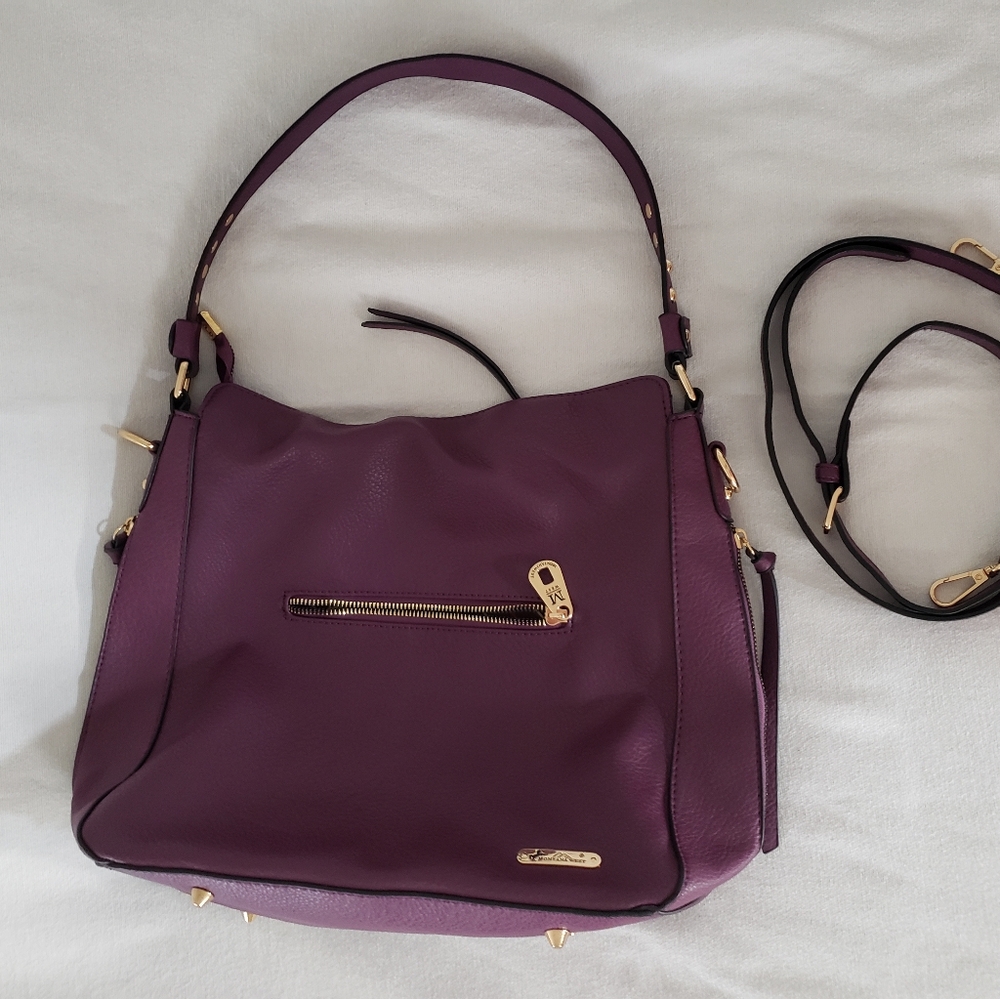 Montana West Studded Purple Conceal Carry Handbag Shoulder Crossbody - Picture 16 of 16